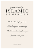 daily Islamic Reminder Poster