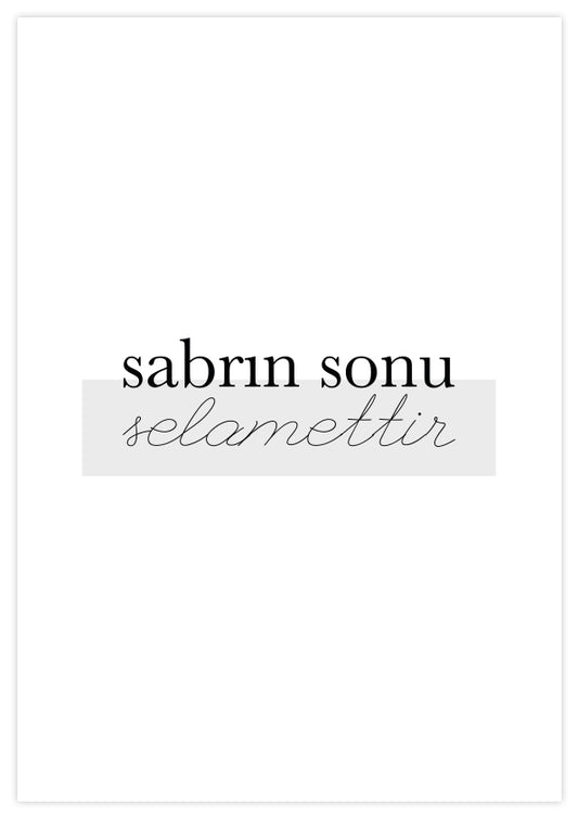 sabrin sonu selamettir Poster